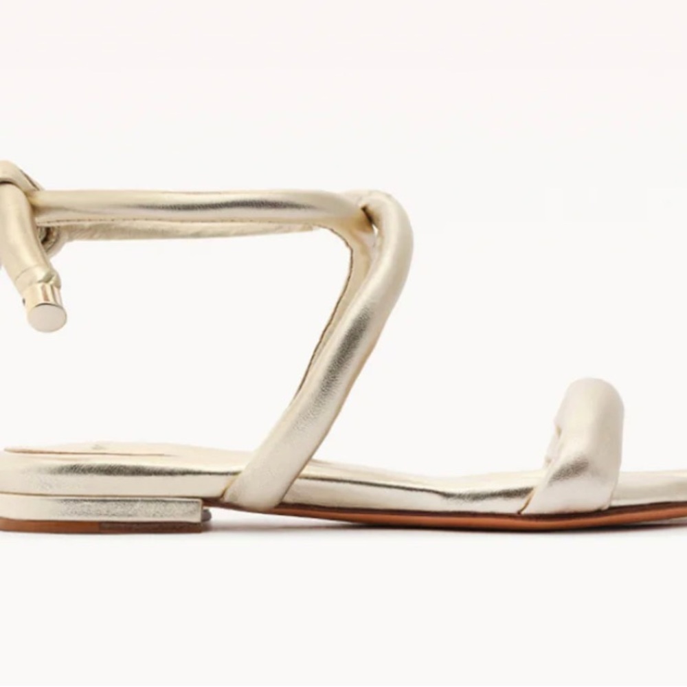 Alexandre Birman Aysha Flat Golden Sandal